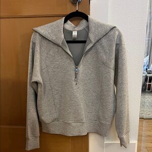 SPANX Women’s Air Essentials Gray 1/2 Zip-Up